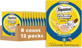 Temptations Lickable Spoons Wet Cat Treats, Chicken & Salmon, 8 ct, 12pk | 96 spoons total, mess-free, hand-feed or food topper, real chicken & salmon, vitamins, no fillers, dual-flavor per spoon