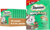 Temptations Wacky Blasts Cat Treats, Nautical 'Nip Flavor, 6.3 oz, 10 Pack | Salmon, shrimp & catnip flavor bits, crunchy outside/soft inside, under 2 cal per treat, 100% complete nutrition, resealable