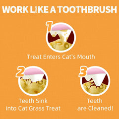 Just Try Cat Grass Treats with Cranberry & Pumpkin, 36 oz | Cat Grass, Cranberry & Pumpkin,Hairball Control,Urinary Tract,Digestion Support, Healthy Training Kitten Treats