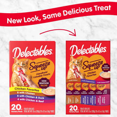 Delectables Squeeze Up Non-Seafood Variety Pack Lickable Cat Treat, 20 Count (Pack of 1)