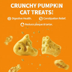 Just Try Pumpkin Cat Treats Salmon Flavor, 13.4 oz | Digestive Support,Low Calorie Snacks,Healthy Training Treats For Indoor cats