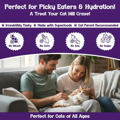 Beefeaters wet cat treats lickable 72 Count Puree Variety Pack - Salmon Tuna Chicken for Hydration & Training, Grain Free Taurine Enriched High Moisture, lickable cat treats squeeze up for Picky Eater