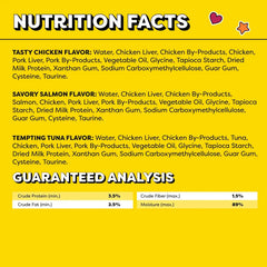 Temptations Creamy Puree Flavor Variety Pack Lickable Cat Treats, 120 Count | Chicken flavor, lickable puree, easy for senior cats, under 15 calories per tube, squeezable treat, 0.42 oz. Tubes