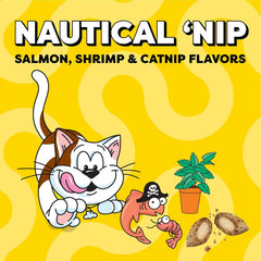 Temptations Wacky Blasts Cat Treats, Nautical 'Nip Flavor, 16 oz | Salmon, shrimp & catnip flavor bits, crunchy outside/soft inside, under 2 cal per treat, 100% complete nutrition, resealable