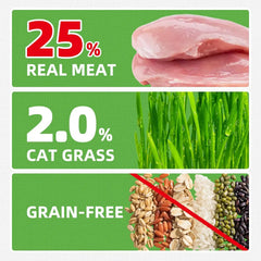 Just Try Cat Grass Jerky Treats for Indoor Cats, 16 oz | Hairball Control,Digestive Did For Cats,Healthy Training Treats